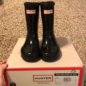 Black Toddler Girl Hunter Rain Boots Sz. 8US